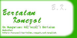 bertalan konczol business card